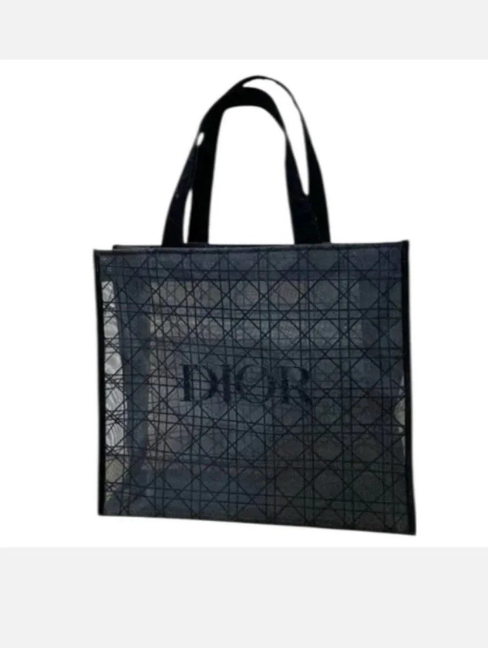 Dior VIP Black Mesh Tote Bag